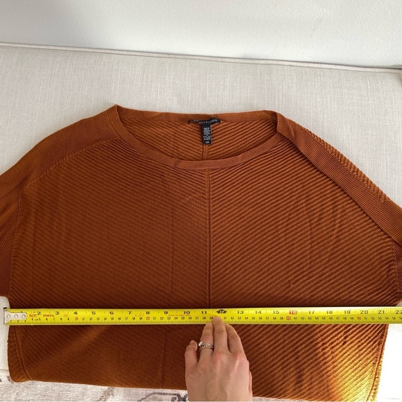 EILEEN FISHER Oversized Rust Orange Scoop Neck Sweater Dress Size S - Picture 12 of 12